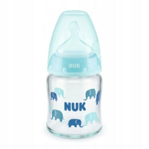 NUK FIRST CHOICE+ Biberon Temperature Control en Verre Bleu 120ml