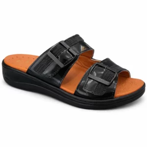 STILIGHT - CLAQUETTES ORTHOPEDIQUE NOIR CROCO FEMME