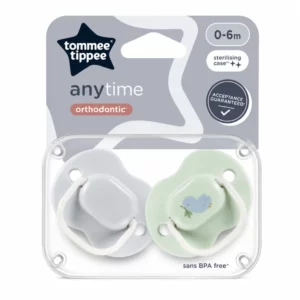 TOMMEE TIPPEE ANYTIME - LOT DE 2 SUCETTES ORTHODONTIC 0-6MOIS