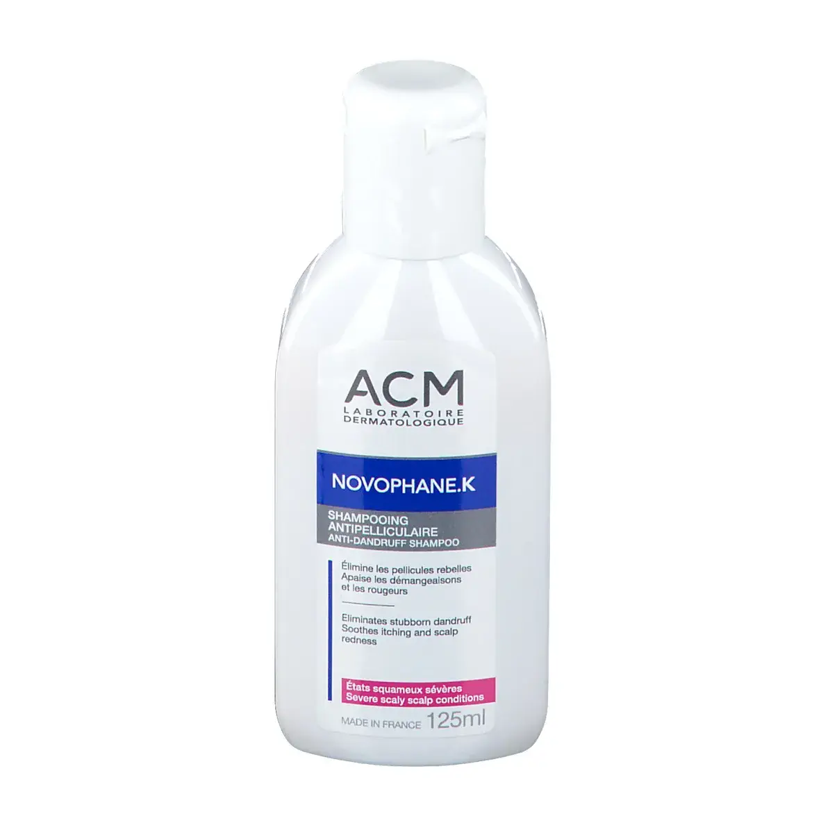 ACM Novophane K Shampooing Antipelliculaire Etats Squameux Sévères 125ml