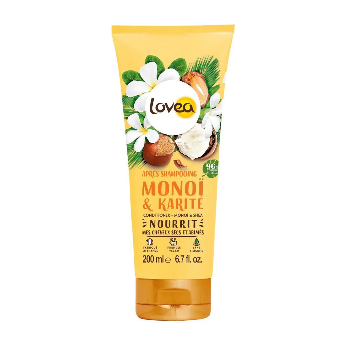 Lovea Après-Shampooing Cheveux Secs au Monoï et Karité 200ml