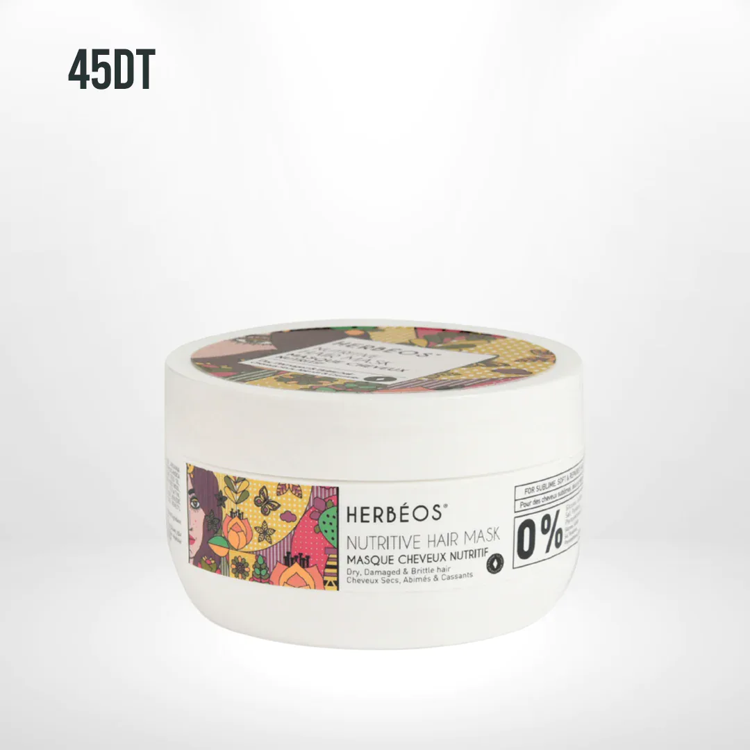 HERBÉOS Masque Nutritif Cheveux secs, Abimés & Cassants 250ml