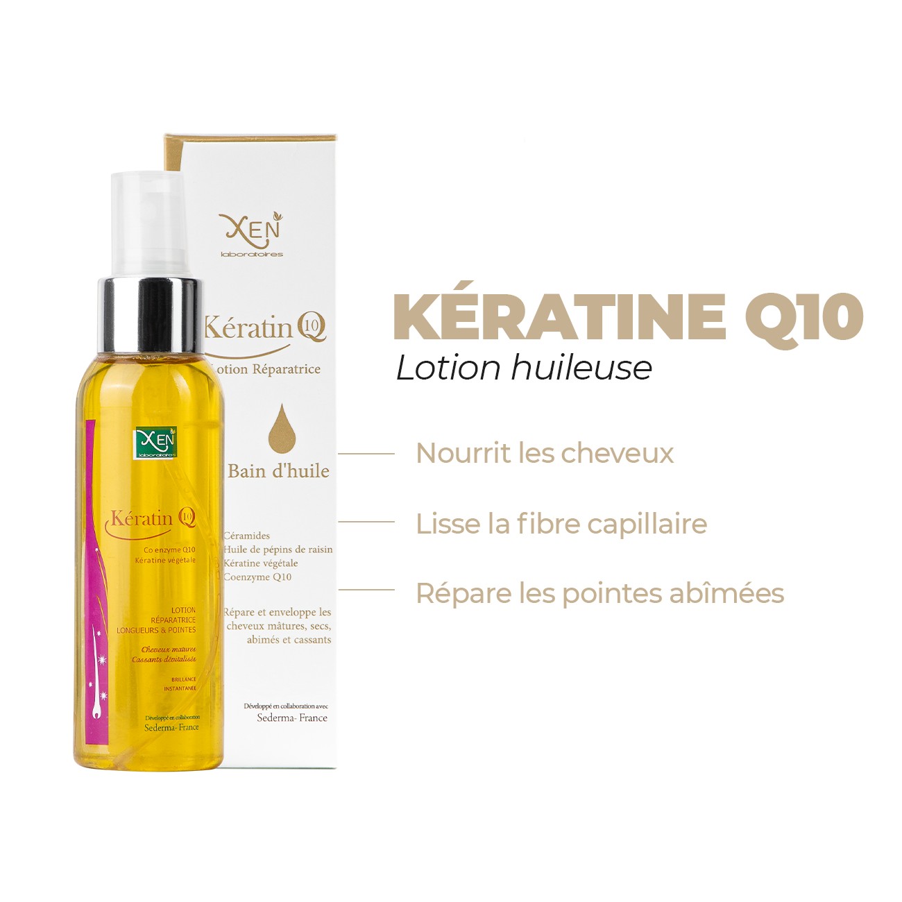 XEN Kératin Q10 Lotion Huileuse 100ml