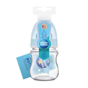 Canpol Biberon Anti Colique Col Large Nouveau Ne Bleu 120ml