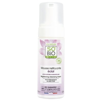 SO BIO Pour une Peau Parfaite Mousse Nettoyante Éclat Lotus Sacré Bio 150ml