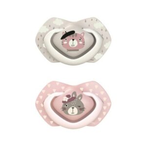 Canpol 2 Sucettes Universelle 0-6M Bonjour Paris Rose