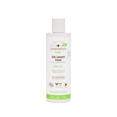 Alphanova Bebe Gel Lavant Doux Corps Visage et Cheveux 200ml