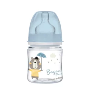 CANPOL BABIES Biberon Anti Colique Col Large 120ml Bonjour Paris Bleu