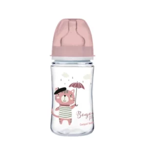 CANPOL BABIES Biberon Anti Colique Col Large 240ml Rose