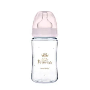 CANPOL BABIES Biberon Anti Colique Col Large 240ml Royal Baby Rose
