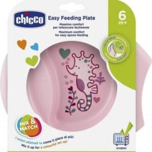 Chicco easy feeding assiette creuse decoree avec rebord 6 mois+