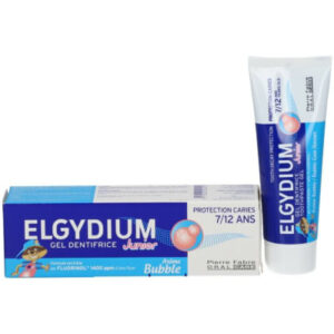 Elgydium Junior Gel Dentifrice Protection Caries 7/12 Ans Arôme Bubble 50ml