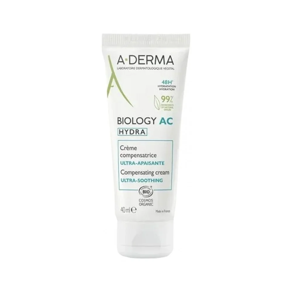 A-DERMA Biology AC Hydra Crème Compensatrice Ultra-Apaisante Bio 40 ml