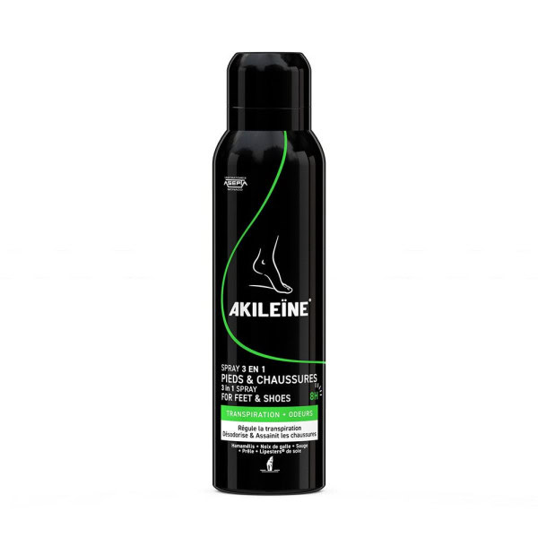 AKILEINE Spray Noir Deodorant Pieds Anti Transpirant 150 ml
