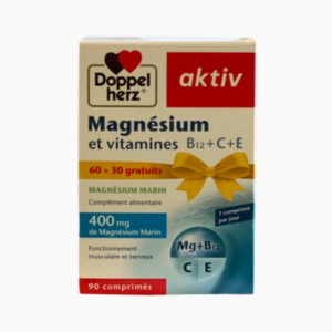 Aktiv Magnesium Vitamines C+E 60 Comprimes + 30 Comprimes Offert