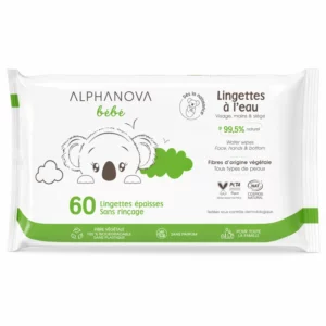 ALPHANOVA - LINGETTES NETTOYANTES A L'EAU 60 PIECES