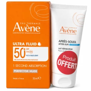 AVENE - ULTRA FLUID PERFECTEUR TEINTE SPF50+ 50ML + LAIT APRES SOLEIL 50ML OFFERT