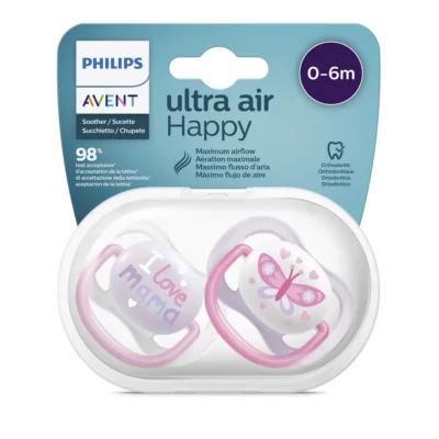Avent Philips Sucette Ultra Air Happy Fille 0-6 Mois
