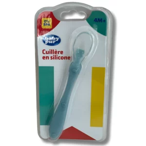 BABY PUR - CUILLERE EN SILICONE VERT +4MOIS