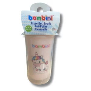 BAMBINI - TASSE BEC SOUPLE ANTI-FUITE INCASSABLE +6MOIS