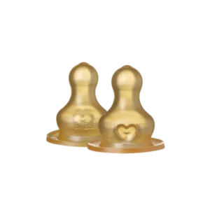 BIBS 2 Tetines de Biberon en Latex Debit Lent