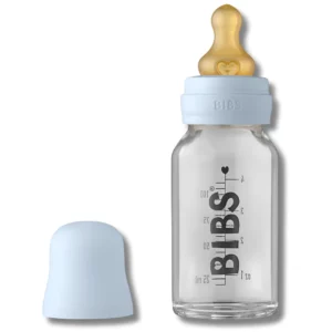BIBS - BIBERON EN VERRE BABY BLUE SET COMPLET +0MOIS 110ML