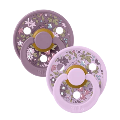 BIBS Liberty Colour 2 Sucettes Anatomique Taille 2 Chamomile Lawn Violet Sky Mix 6 a 18 Mois
