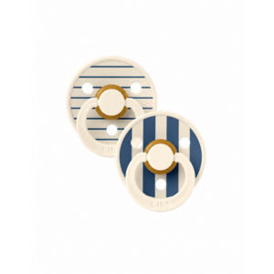 BIBS - LOT DE 2 SUCETTES IVORY STEEL BLUE MIX 0-6MOIS