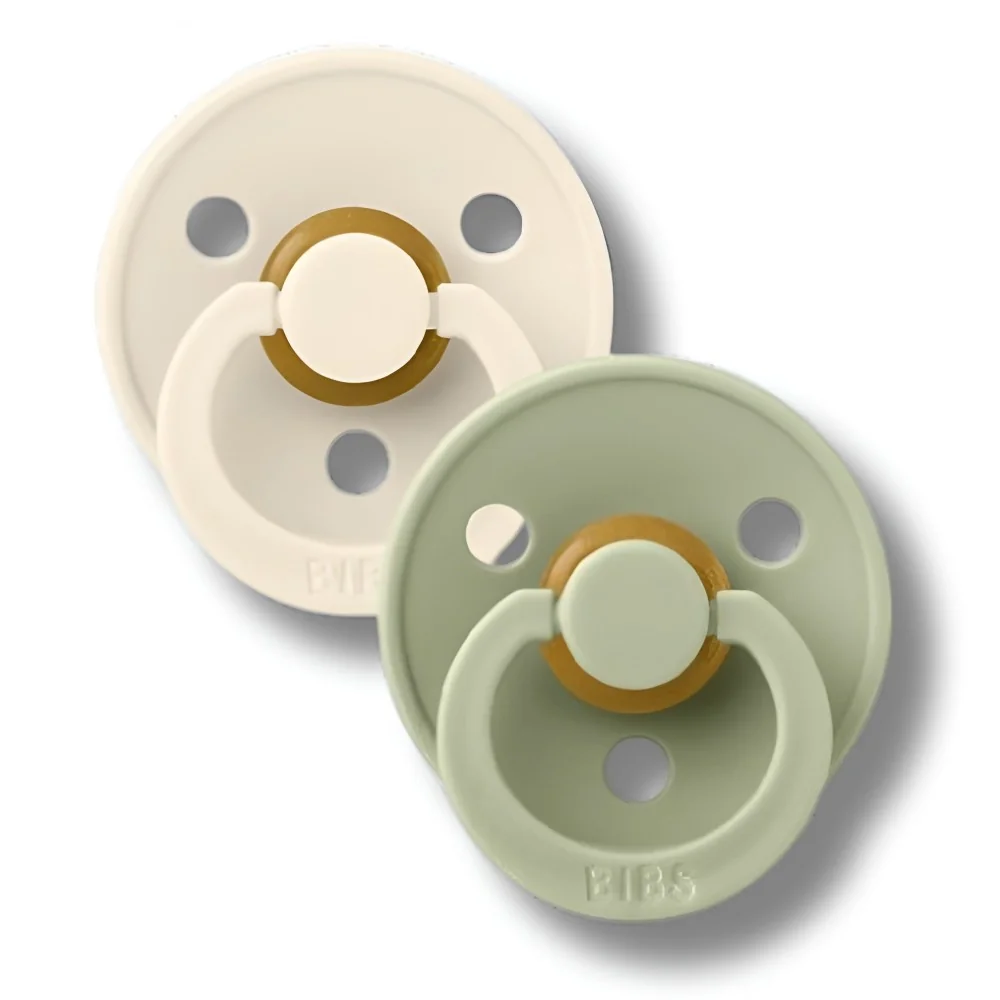 BIBS - LOT DE 2 SUCETTES PACIFIER IVORY SAGE 3EME AGE