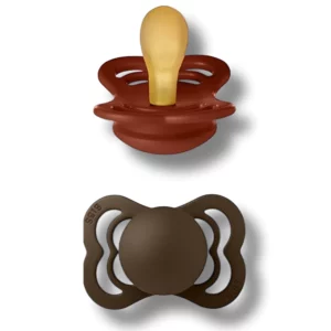 BIBS - LOT DE 2 SUCETTES SUPREME COLLECTION RUST MOCHA TAILLE 2
