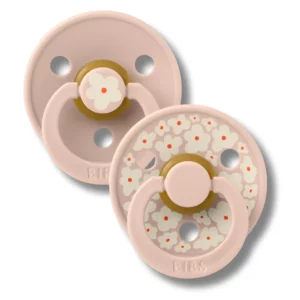 BIBS - NATURAL RUBBER LOT DE 2 SUCETTES JASMINE LATEX BLUSH MIX TAILLE 1 +0MOIS