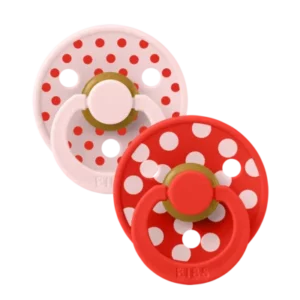 BIBS Studio Colour 2 Sucettes Taille 1 Polka Blossom Candy Apple 0 a 6 Mois