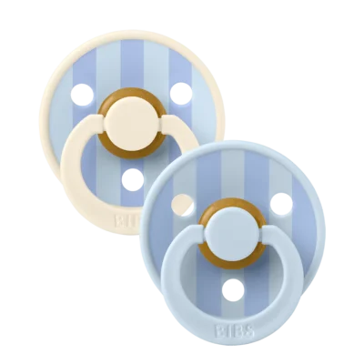 BIBS Studio Colour 2 Sucettes Taille 2 Baby Blue Dusty Blue Mix 6 a 18 Mois