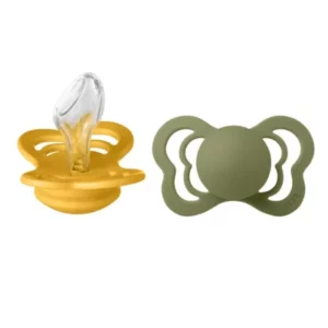 BIBS Supreme 2 Sucettes Taille 1 Honey Bee Olive 0 a 6 mois