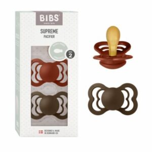 BIBS Supreme 2 Sucettes Taille 2 Rust Mocha 6+ mois