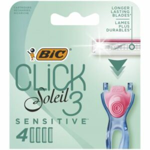 Bic Click 3 Soleil Sensitive Recharges Rasoir Femme 3 Lames Mobiles 4 Piéces