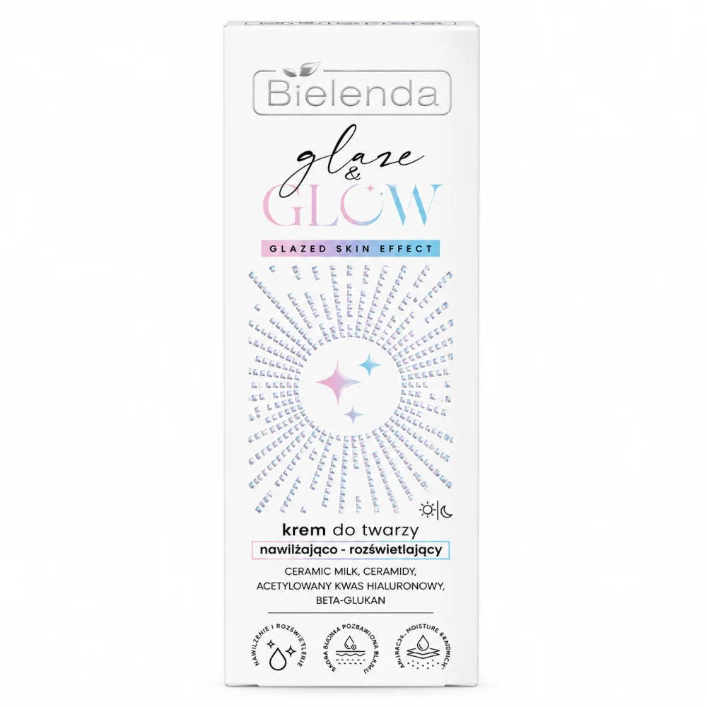 BIELENDA GLAZE & GLOW - CRÈME HYDRATANTE ILLUMINATRICE EFFET PEAU GLACÉE 50 ML