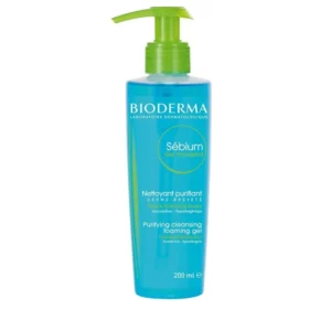 bioderma sebium gel moussant purifiant 200ml pompe peaux mixtes a grasses