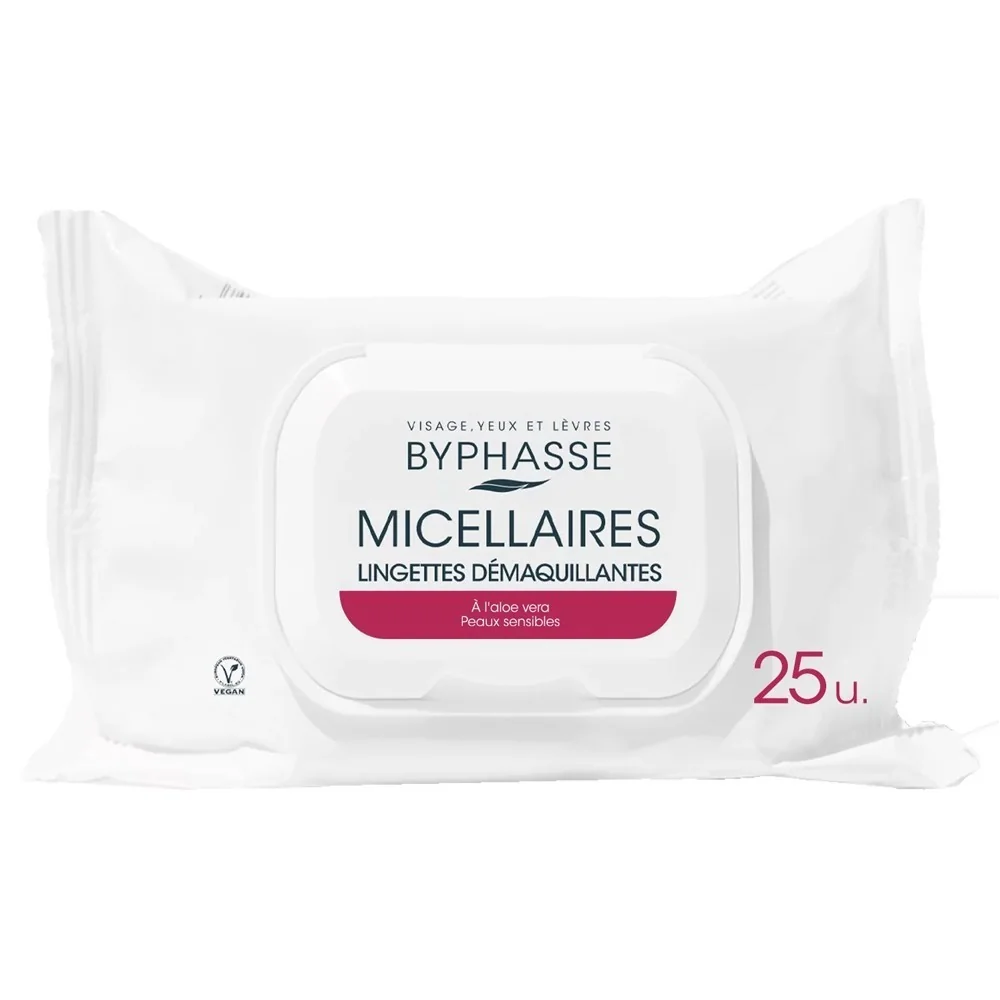 BYPHASSE LINGETTES DÉMAQUILLANTES 25U