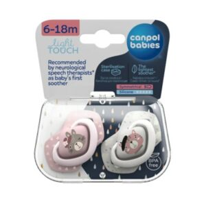 Canpol 2 Sucettes Universelle 6-18M Bonjour Paris Rose