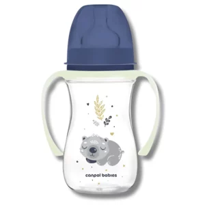 CANPOL BABIES - BIBERON ANTICOLIQUE COL LARGE SLEEPY KOALA BLEU +3MOIS 240ML 35/237