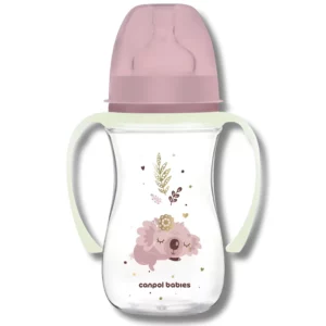CANPOL BABIES - BIBERON ANTICOLIQUE COL LARGE SLEEPY KOALA PINK +3MOIS 240ML  35/237