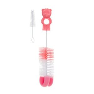 Canpol Brosse pour Biberons et Tetines avec Eponge Rose