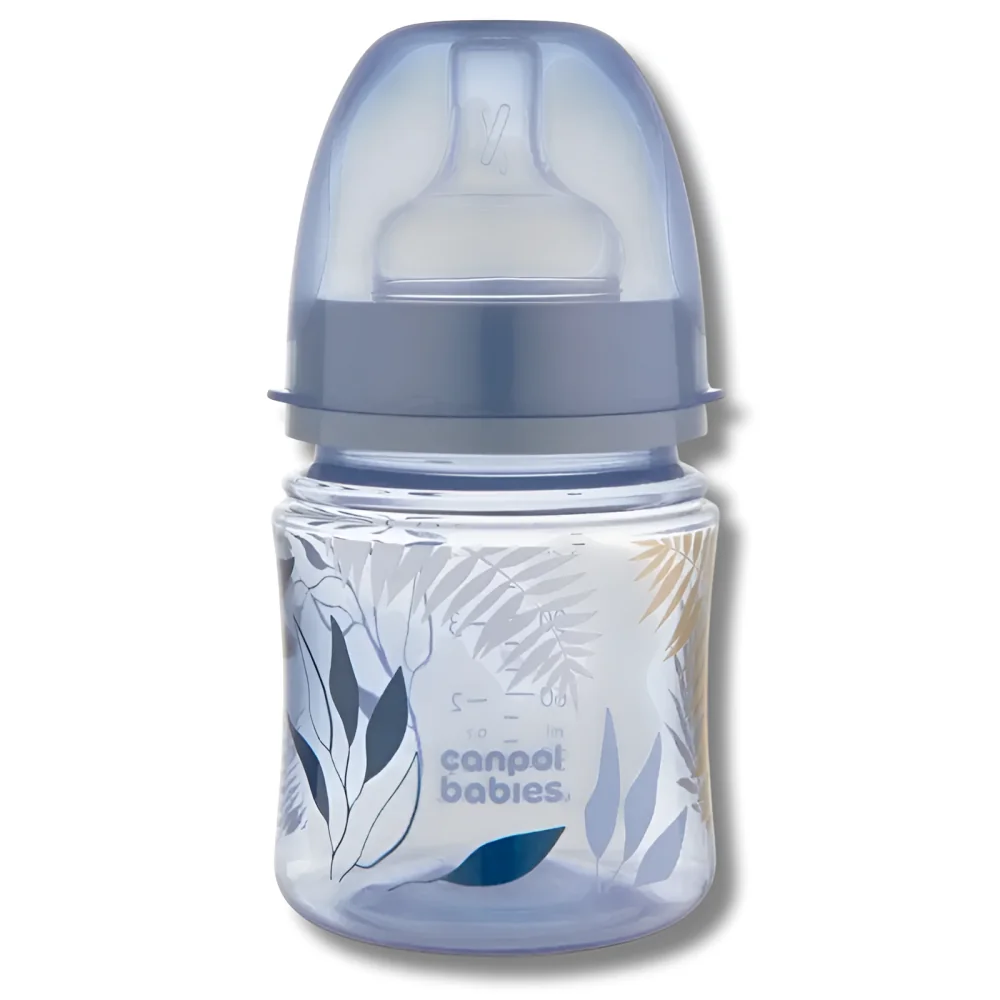 CANPOL BABIES - BIBERON ANTICOLIQUE COL LARGE +0MOIS 120ML GOLD-35/239-BLU