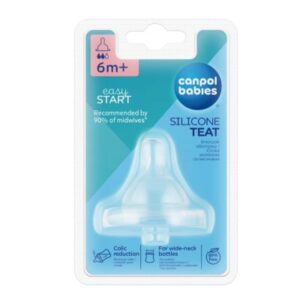 Canpol EasyStart Tetine en Silicone Medium pour Biberon a Col Large 6M+