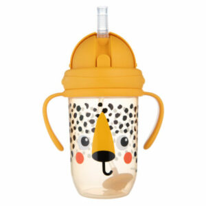 Canpol Gobelet Anti-Fuites Guepard avec Paille Lestee 270ml