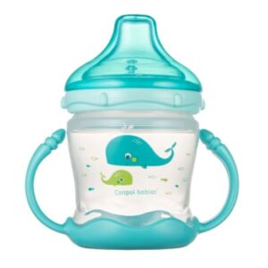 Canpol Tasse Anti-Deversement Bec Silicone 180ml LOVE&SEA Bleu