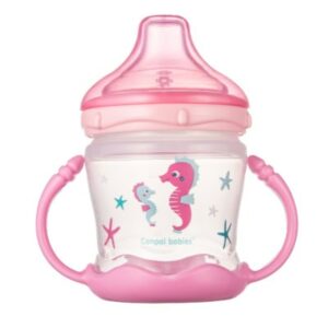 Canpol Tasse Anti-Deversement Bec Silicone 180ml LOVE&SEA Rose