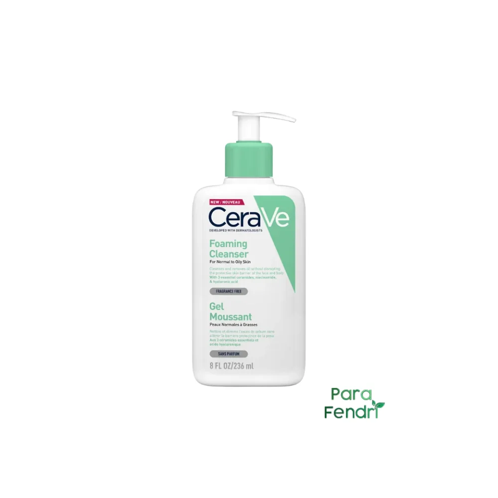 CERAVE - GEL MOUSSANT NETTOYANT PEAUX NORMALES A GRASSES 236 ML