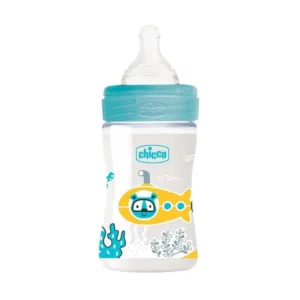 CHICCO - BIBERON EN PLASTIQUE BLEU +0MOIS 150ML